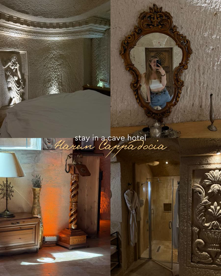 A cave hotel room in Cappadocia