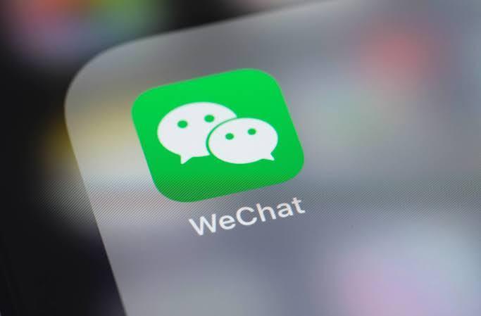 The WeChat app icon on a phone screen