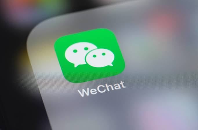 The WeChat app icon on a phone screen